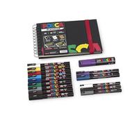 POSCA - Kit de marqueurs acryliques XL, 15 marqueurs | Marqueurs acryliques avec pointes PC-1MC, PC-3M et PC-8K pour les projets créatifs