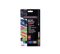 POSCA KPE-200 Crayons de couleur à l'huile et à la cire Pointe résistante de qualité supérieure pour les arts et l'artisanat Utilisation multi-surfaces sur bois, tissu, papier, carton et toile