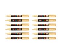 Posca Lot De 12 Marqueurs Pointe Conique Extra-Fine Pc1mc 0,7 - 1mm Beige