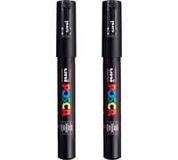 Lot De 2 Marqueurs Posca Pc-1mc Noir Pointe Extra-Fine Conique