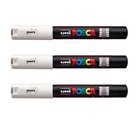 Posca Lot de 3 marqueurs PC-1M Uni-Ball (gamme complète de 22 couleurs disponibles)