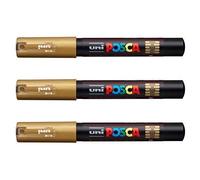 Posca Lot de 3 marqueurs PC-1M Uni-Ball (gamme complète de 22 couleurs disponibles)