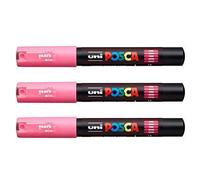 Posca Lot de 3 marqueurs PC-1M Uni-Ball (gamme complète de 22 couleurs disponibles)