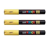 Posca Lot de 3 marqueurs PC-1M Uni-Ball (gamme complète de 22 couleurs disponibles)