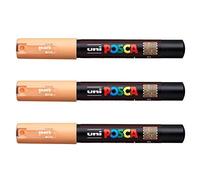 Posca Lot de 3 marqueurs PC-1M Uni-Ball (gamme complète de 22 couleurs disponibles)