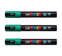 Posca Lot de 3 marqueurs PC-5M Uni-Ball (gamme complète de 35 couleurs disponibles)