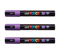 Posca Lot de 3 marqueurs PC-5M Uni-Ball (gamme complète de 35 couleurs disponibles)