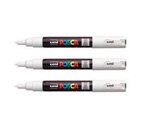 Posca Lot De 3 Marqueurs Pointe Conique Extra-Fine Pc1mc 0,7 - 1mm Blanc