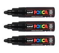 Posca Lot de 3 Marqueurs pointe large conique PC7M N Noir