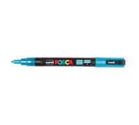 Posca Lot De 6 Marqueurs Pc3ml Pointe Conique Fine En Plastique Bleu Clair Pailleté