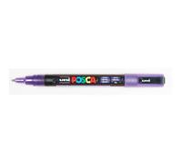 Posca Lot De 6 Marqueurs Pc3ml Pointe Conique Fine En Plastique Violet Pailleté