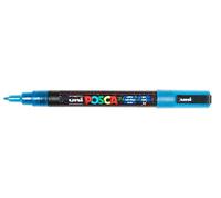 POSCA Lot de 6 Marqueurs PC3ML Pte conique fine en plastique Bleu Foncé Pailleté