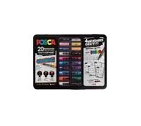 POSCA Mallette Graffiti 20 marqueurs pointes assorties Couleurs classiques