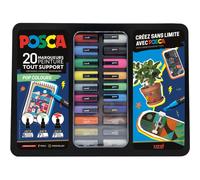 Posca - Mallette - Pop Colours - 20 marqueurs - PC1-1M - PC-3M - PC-5M