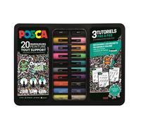 Posca Marqueur À Pigment "Doodle Art", Mallette Métal De 20
