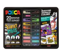 POSCA Marqueur à pigment STREET VIBES, mallette métal de 20