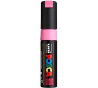 POSCA - Marqueur acrylique PC-8K à pointe biseautée large, rose fluo | Marqueur à pointe biseautée de 8 mm pour presque toutes les surfaces