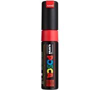 Posca – Lot de 6 marqueurs Uni-Ball Posca, pointe large biseautée, rouge fluo