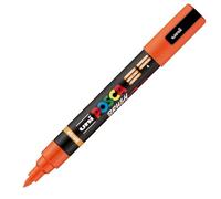 Posca Marqueur PC5BR – Pointe Brush moyenne semi-flexible, peinture à base d'eau, orange foncé