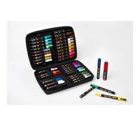Posca Mallette 40 marqueurs PC1MC/PC3M/PC5M/PC8K, extra-fines/fines/biseautées, à base d'eau