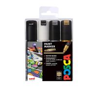 Posca Marqueur Peinture Acrylique PC-8K Pointe Large Chisel 4 Couleurs 4pc