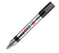 Uni Mitsubishi Pencil Marqueur gouache Posca PC5M Pointe ogive moyenne 1,8-2,5 mm Argent