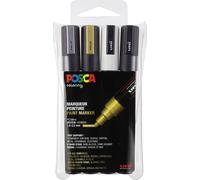 POSCA Marqueur pigmenté POSCA PC-5M Boîte de 4 pièces