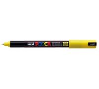 Uni-Ball Posca - Marqueur pointe calibrée extra fine jaune - PC1MR J