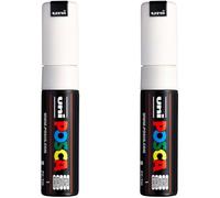 POSCA Marqueur Uni-Ball pointe ogive 4,5 à 5,5 mm - blanc (Lot de 2)