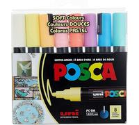 POSCA Marqueur UNI PC-5M Étui de 8 pastels