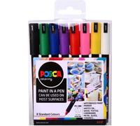 POSCA marqueur unique PC-1MR 0,7 mm set de 8 couleurs de base