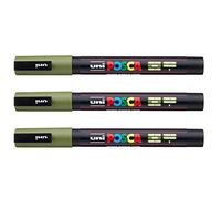 Posca - Marqueurs PC-3 M Uni-Ball - Gamme complète de 40 couleurs disponibles (Lot de 3)