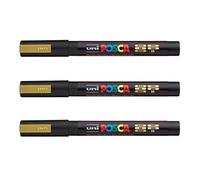Posca - Marqueurs PC-3 M Uni-Ball - Gamme complète de 40 couleurs disponibles (Lot de 3)