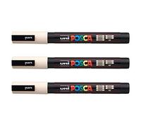 Posca - Marqueurs PC-3 M Uni-Ball - Gamme complète de 40 couleurs disponibles (Lot de 3) beige