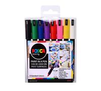 Posca Marqueurs Peinture PC-1MR Ultra-Fine Lot De 8 Couleurs Standards