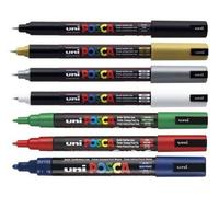 Posca Meilleur Sellers - 7 Marqueur Stylo Set - Assortiment Tailles & Couleurs