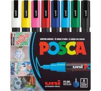 Université posca Peinture Couleur Marqueur Stylo Pointe Fine Set 8 (PC-3M8C)