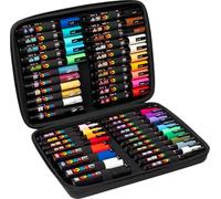POSCA - Mitsubishi Pencil - Mallette 40 Marqueurs Pointes Extra-Fines PC1MC / Fines PC3M / Moyennes PC5M / Biseautées PC8K - Marqueurs Peinture à Base d'Eau - Tout Support