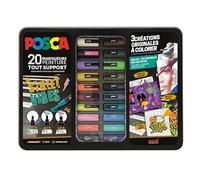 Mallette de marqueurs - Posca - Street Vibes - 20 marqueurs - Multicolore - Indélébile