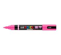 POSCA Mitsubishi Pencil - Marqueur PC5BR - Pointe Brush Moyenne, Semi-Flexible - Peinture à Base d'Eau - Tout Support - Rose