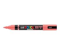 POSCA Mitsubishi Pencil - Marqueur PC5BR - Pointe Brush Moyenne, Semi-Flexible - Peinture à Base d'Eau - Tout Support - Corail