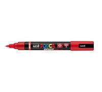 POSCA Mitsubishi Pencil - Marqueur PC5BR - Pointe Brush Moyenne, Semi-Flexible - Peinture à Base d'Eau - Tout Support - Rouge