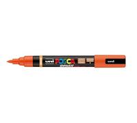 POSCA Mitsubishi Pencil - Marqueur PC5BR - Pointe Brush Moyenne, Semi-Flexible - Peinture à Base d'Eau - Tout Support - Orange Foncé