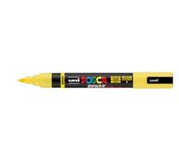 POSCA Mitsubishi Pencil - Marqueur PC5BR - Pointe Brush Moyenne, Semi-Flexible - Peinture à Base d'Eau - Tout Support - Jaune