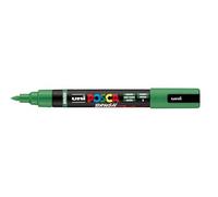 POSCA Mitsubishi Pencil - Marqueur PC5BR - Pointe Brush Moyenne, Semi-Flexible - Peinture à Base d'Eau - Tout Support - Vert Foncé