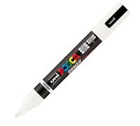 POSCA Mitsubishi Pencil - Marqueur PC5BR - Pointe Brush Moyenne, Semi-Flexible - Peinture à Base d'Eau - Tout Support - Blanc