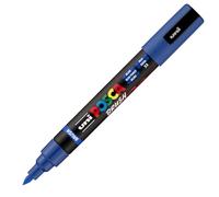 POSCA Mitsubishi Pencil - Marqueur PC5BR - Pointe Brush Moyenne, Semi-Flexible - Peinture à Base d'Eau - Tout Support - Bleu Foncé