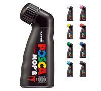POSCA MOP'R, Marqueur peinture base eau - Tout Support - Noir | Uni Mitsubishi Pencil - Pointe tampon ronde XXL 3-19mm. Créations XXL & coulures maîtrisées. Permanents sur surface poreuse