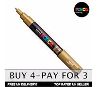 Posca PC-1M Marqueur Peinture Stylo - Tissu Verre - Doré X 1 - Acheter 4 Pay