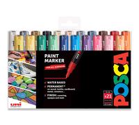 Posca PC-1M Peinture Art Marqueur Stylos Tissu Verre Métal 21 Couleurs En Wallet